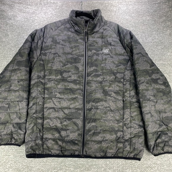 New Balance Other - New Balance Jacket Mens L Camo Puffer Full Zip Lightweight Coat Outdoors